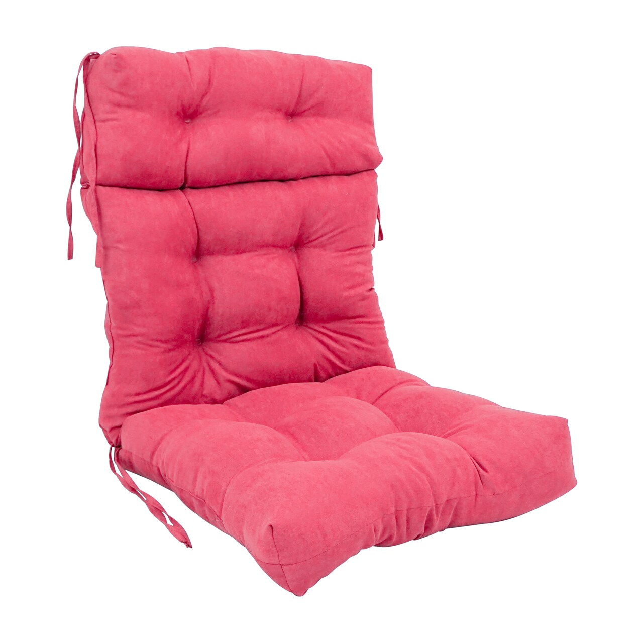 22-inch by 45-inch Solid Microsuede Tufted Chair Cushion Pink-Color